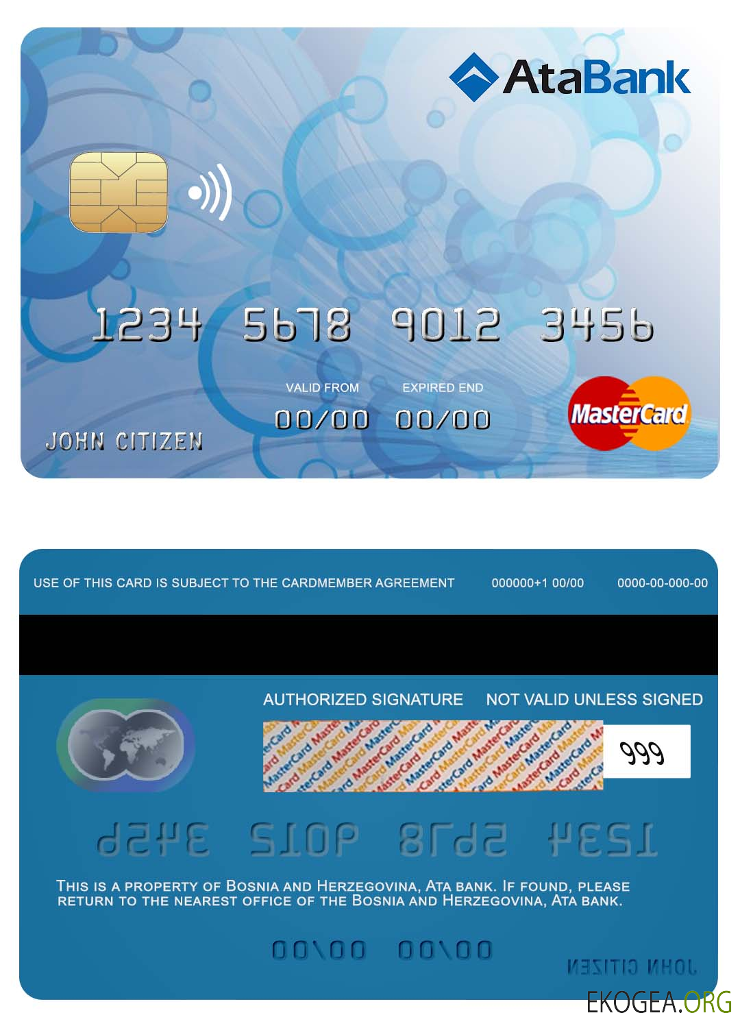 Bosnie Herzégovine Ata bank mastercard